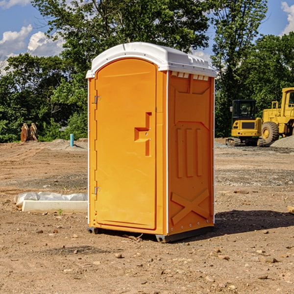 how often are the portable restrooms cleaned and serviced during a rental period in Wiederkehr Village Arkansas